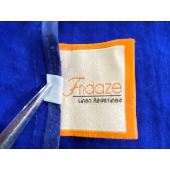 Fridaze Women's Linen Redefined Open Front Cardigan Sweater XL Blue *READ - Picture 4 of 12